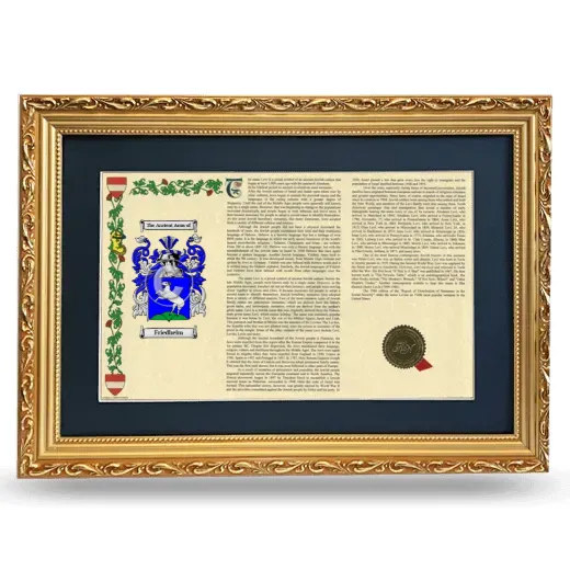 Friedheim Deluxe Armorial Landscape Framed - Gold