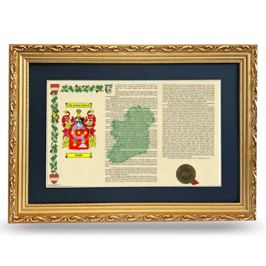 Friels Deluxe Armorial Landscape Framed - Gold