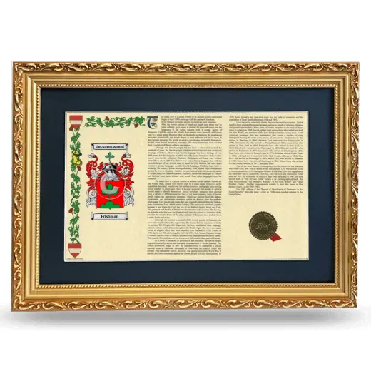 Frishman Deluxe Armorial Landscape Framed - Gold