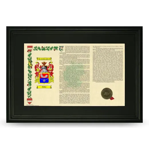 Frittz Deluxe Armorial Landscape Framed- Black