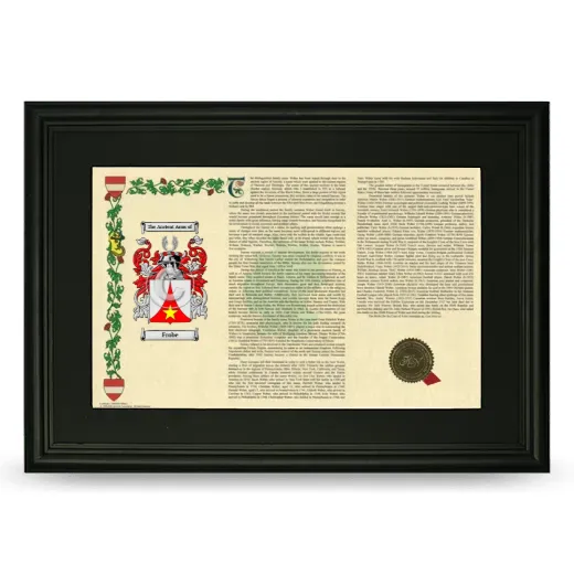Frobe Deluxe Armorial Landscape Framed- Black