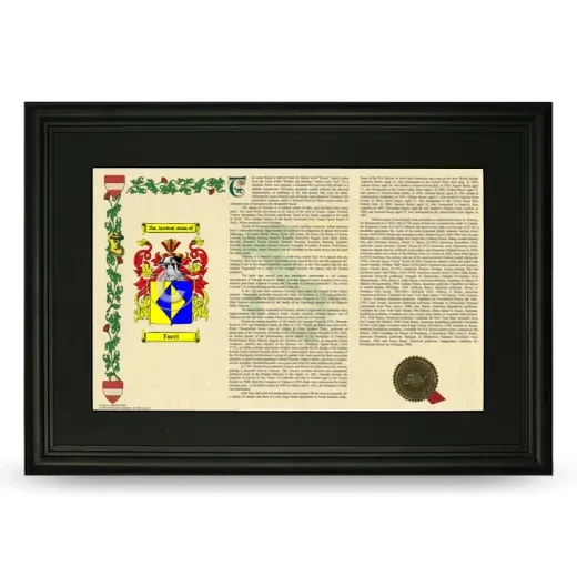 Fucci Deluxe Armorial Landscape Framed- Black