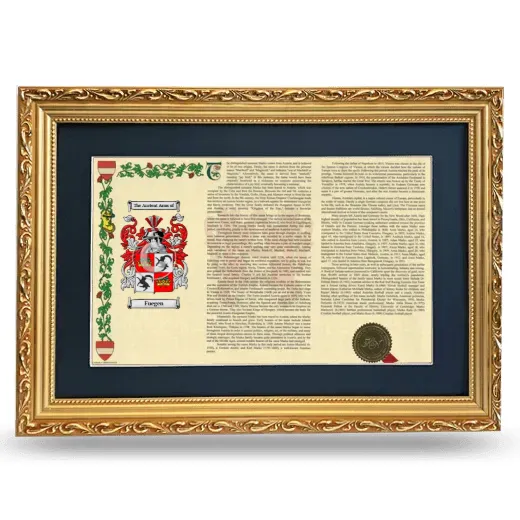 Fuegen Deluxe Armorial Landscape Framed - Gold
