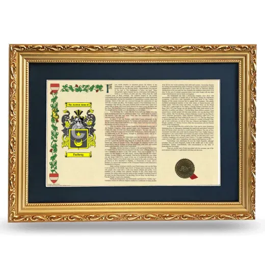 Furberg Deluxe Armorial Landscape Framed - Gold