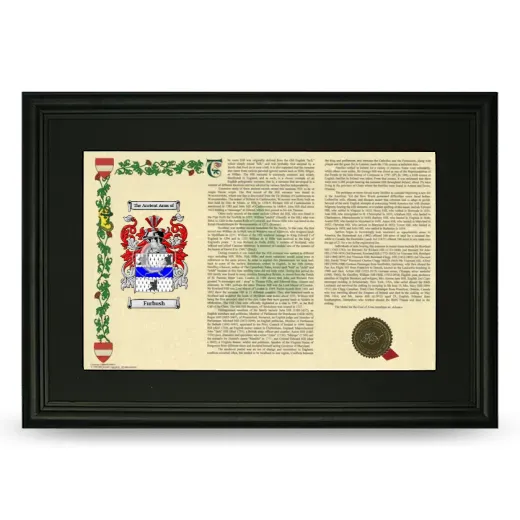 Furbush Deluxe Armorial Landscape Framed- Black