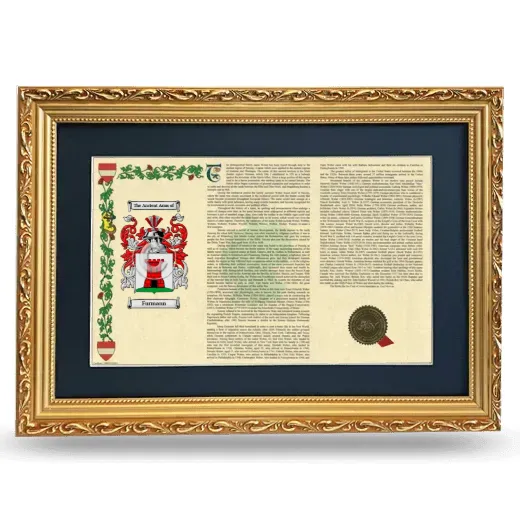 Furmann Deluxe Armorial Landscape Framed - Gold