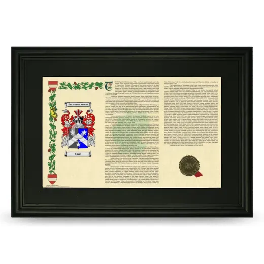 Göss Deluxe Armorial Landscape Framed- Black
