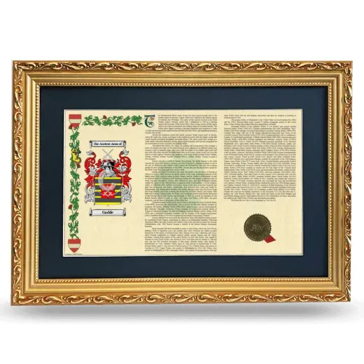 Gadde Deluxe Armorial Landscape Framed - Gold