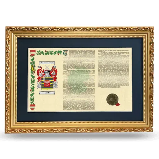 Gaede Deluxe Armorial Landscape Framed - Gold