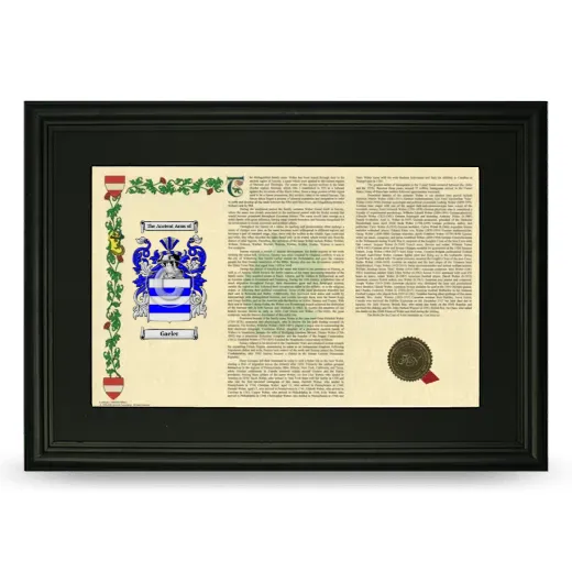 Gaeler Deluxe Armorial Landscape Framed- Black