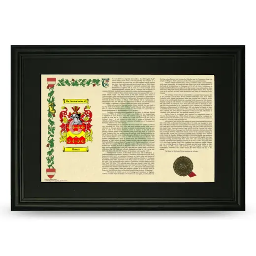 Gaens Deluxe Armorial Landscape Framed- Black