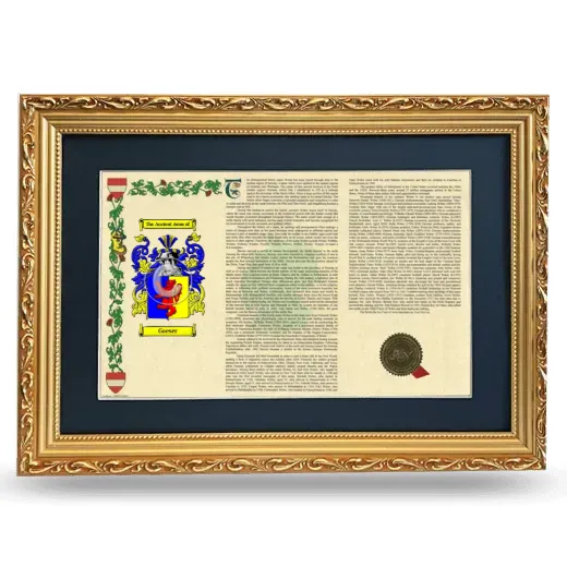 Gaeser Deluxe Armorial Landscape Framed - Gold