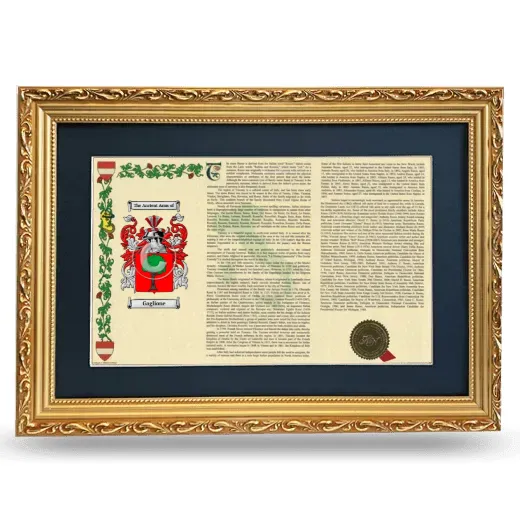 Gaglione Deluxe Armorial Landscape Framed - Gold
