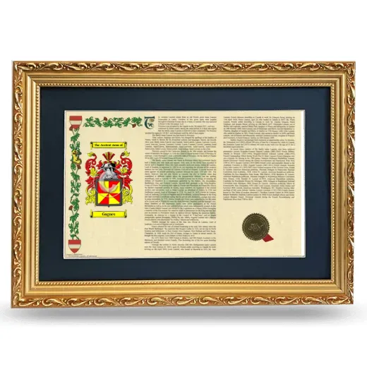 Gagnes Deluxe Armorial Landscape Framed - Gold