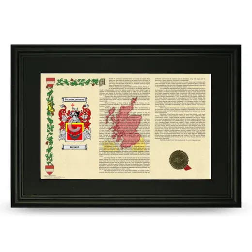 Gahent Deluxe Armorial Landscape Framed- Black