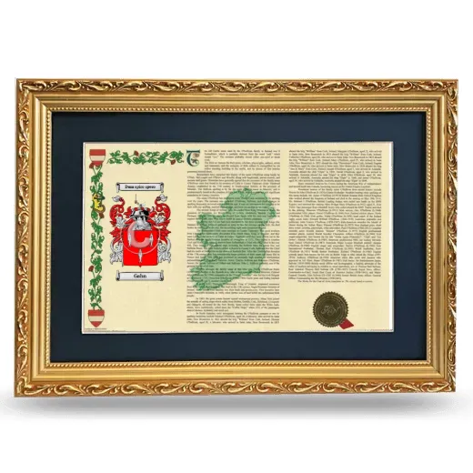 Gahn Deluxe Armorial Landscape Framed - Gold