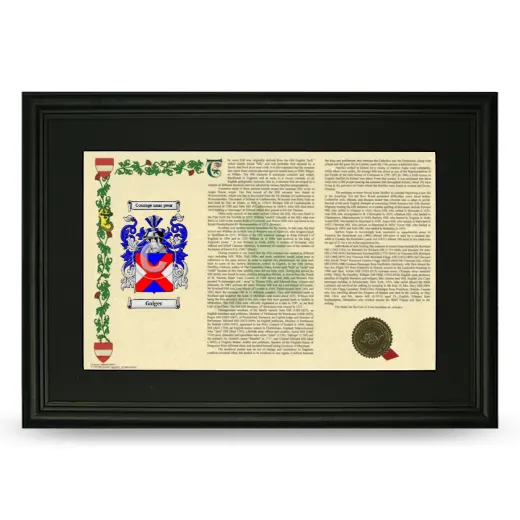Gaiger Deluxe Armorial Landscape Framed- Black