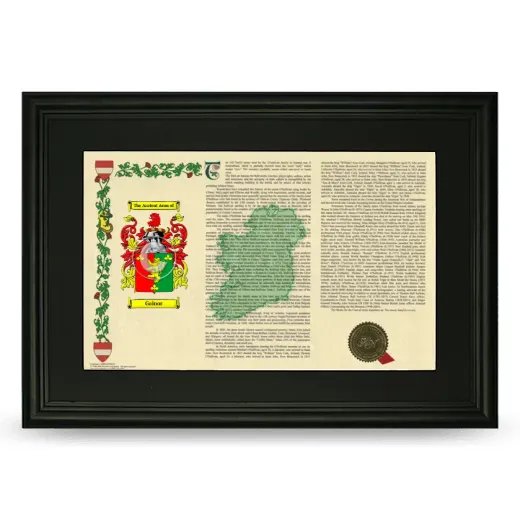 Gainor Deluxe Armorial Landscape Framed- Black