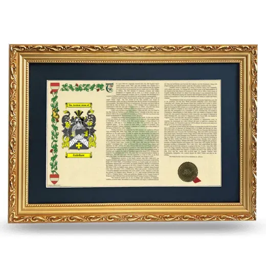 Gairdner Deluxe Armorial Landscape Framed - Gold