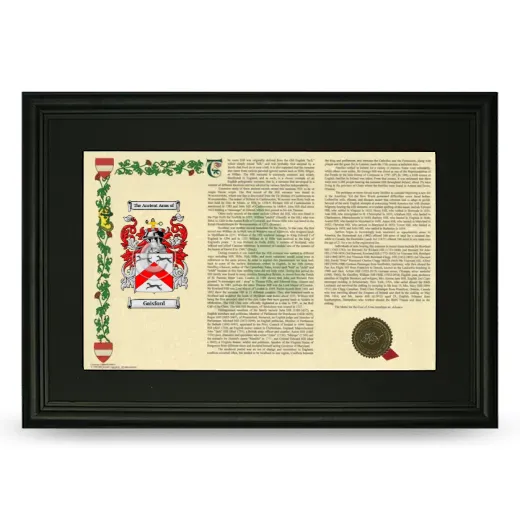 Gaisford Deluxe Armorial Landscape Framed- Black