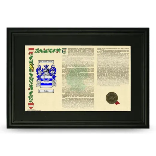 Galán Deluxe Armorial Landscape Framed- Black