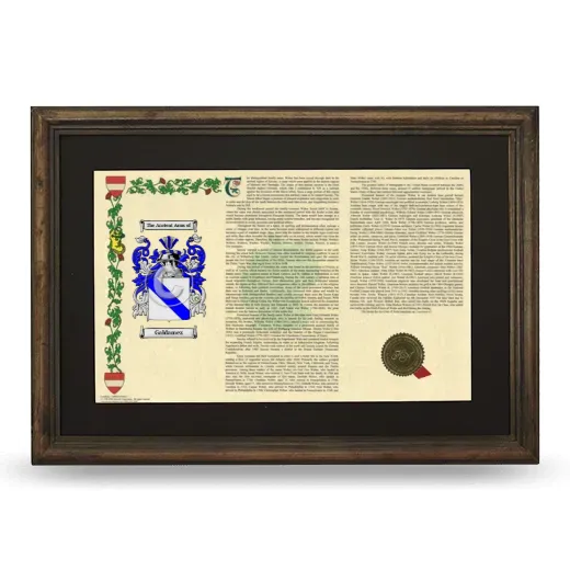 Galdamez Deluxe Armorial Landscape Framed - Brown