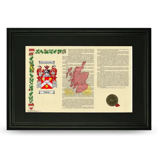 Galeon- Deluxe Armorial Landscape Framed- Black