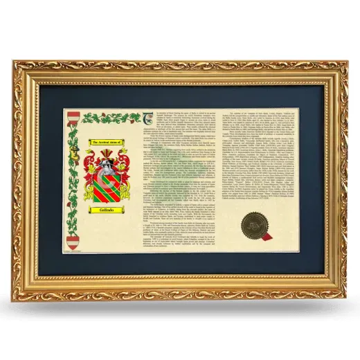 Galindo Deluxe Armorial Landscape Framed - Gold