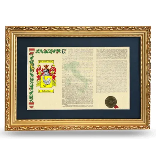 Gallandino Deluxe Armorial Landscape Framed - Gold