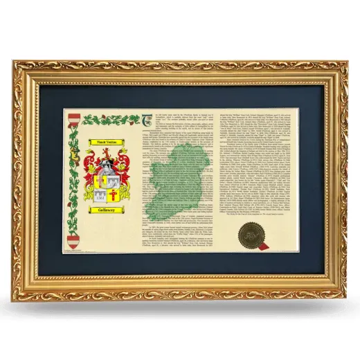 Gallaway Deluxe Armorial Landscape Framed - Gold