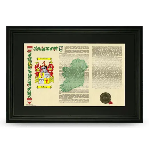 Gallwey Deluxe Armorial Landscape Framed- Black