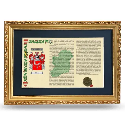 Galvan Deluxe Armorial Landscape Framed - Gold