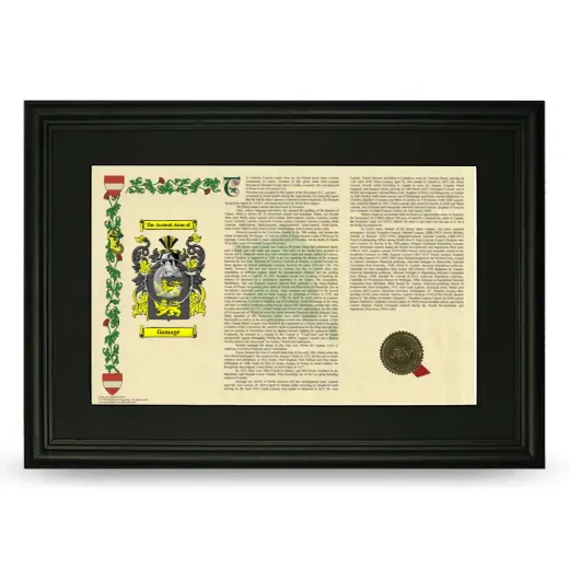 Gamage Deluxe Armorial Landscape Framed- Black