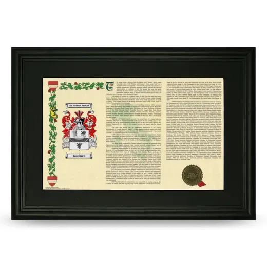 Gambrell Deluxe Armorial Landscape Framed- Black