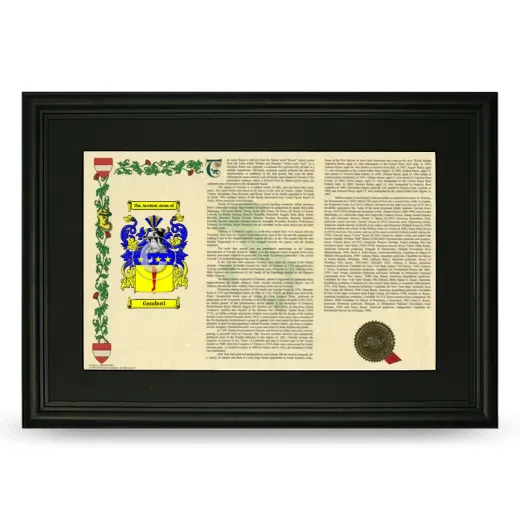 Gambuti Deluxe Armorial Landscape Framed- Black