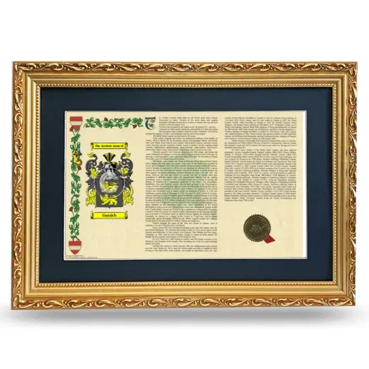 Gamich Deluxe Armorial Landscape Framed - Gold