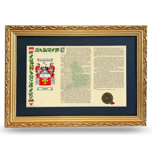Gamile Deluxe Armorial Landscape Framed - Gold
