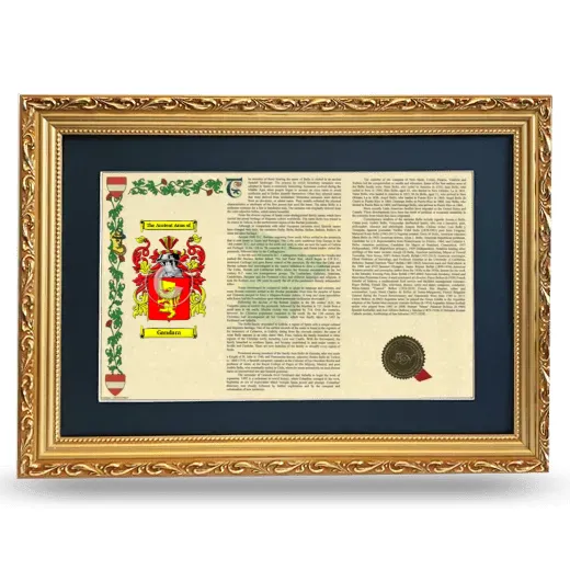 Gandara Deluxe Armorial Landscape Framed - Gold