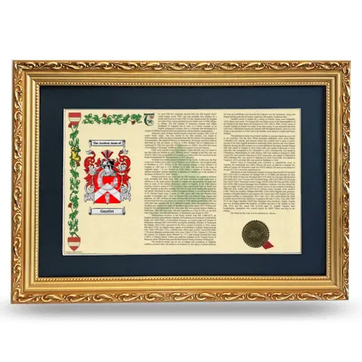 Gantlet Deluxe Armorial Landscape Framed - Gold