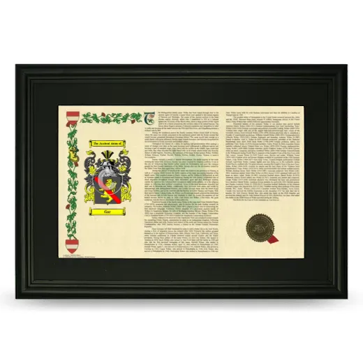 Gar Deluxe Armorial Landscape Framed- Black