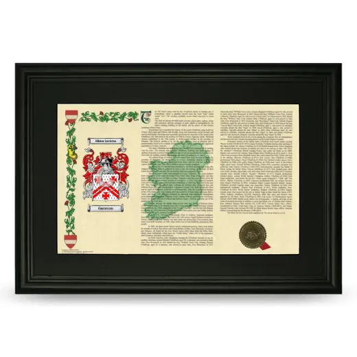 Garavan Deluxe Armorial Landscape Framed- Black