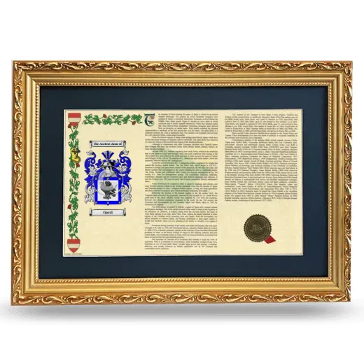 Garci Deluxe Armorial Landscape Framed - Gold