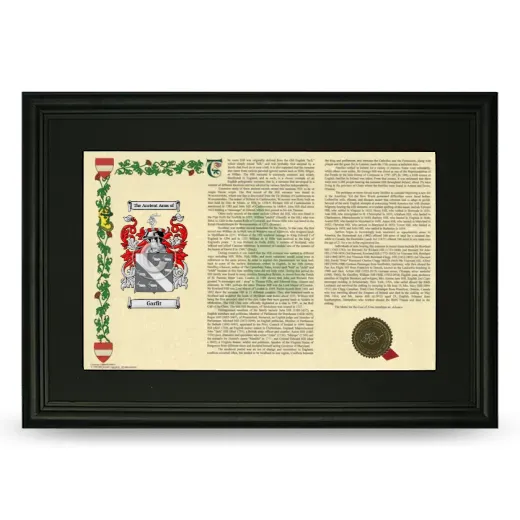 Garfit Deluxe Armorial Landscape Framed- Black