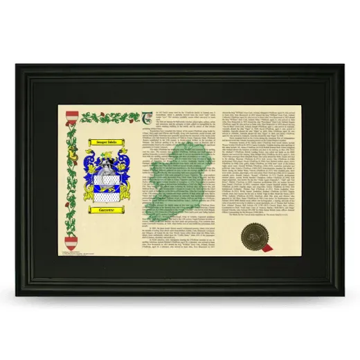 Garrette Deluxe Armorial Landscape Framed- Black