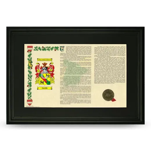 Garrido Deluxe Armorial Landscape Framed- Black
