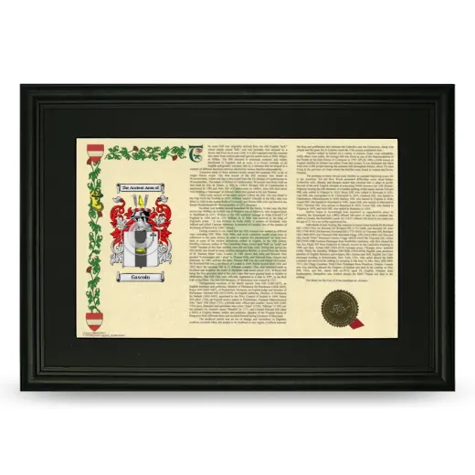 Gascoin Deluxe Armorial Landscape Framed- Black