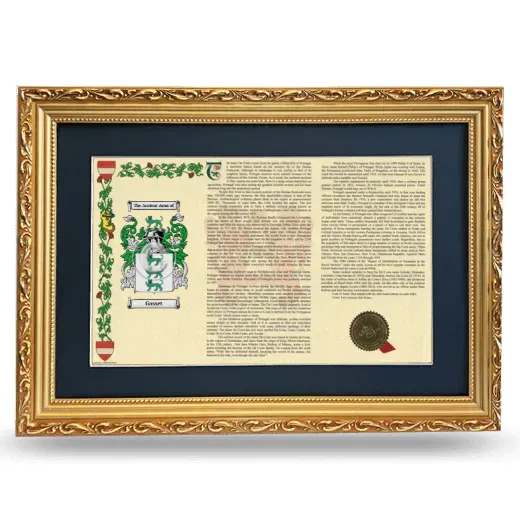 Gasset Deluxe Armorial Landscape Framed - Gold