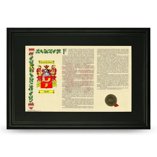 Gastle Deluxe Armorial Landscape Framed- Black