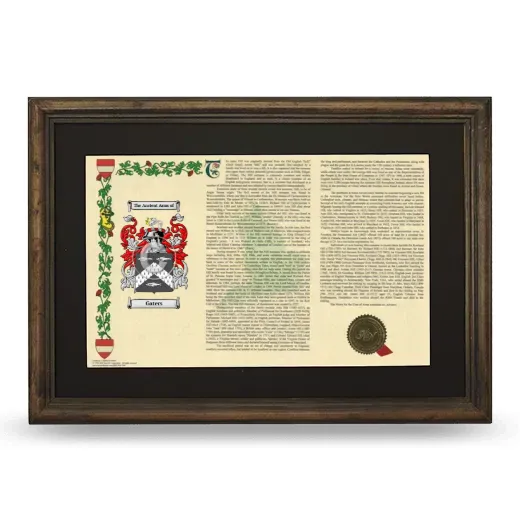 Gaters Deluxe Armorial Landscape Framed - Brown