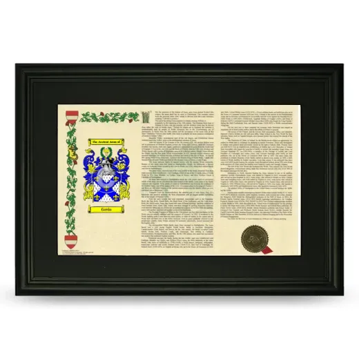 Gavín Deluxe Armorial Landscape Framed- Black
